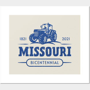 Missouri Bicentennial 1821-2021 200th Anniversary Tractor Posters and Art